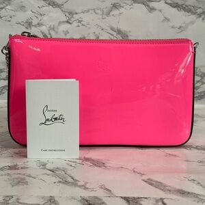 New Christian Louboutin Loubila patent leather bag in Poupidou pink